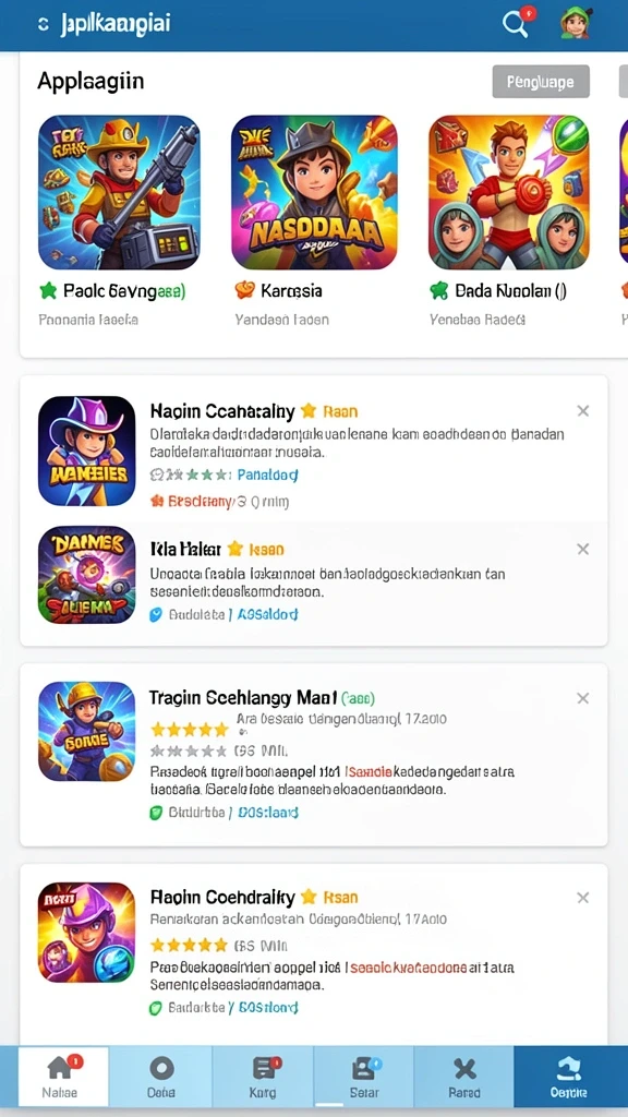 Tampilan antarmuka yang menarik dan intuitif.