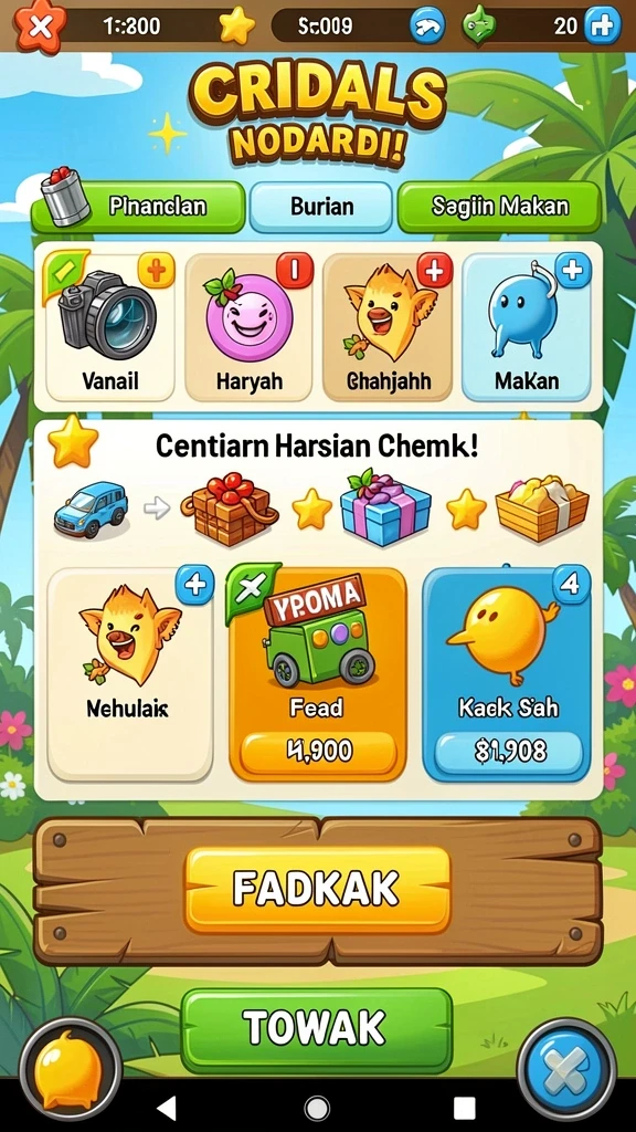 Sistem kustomisasi karakter yang menarik.