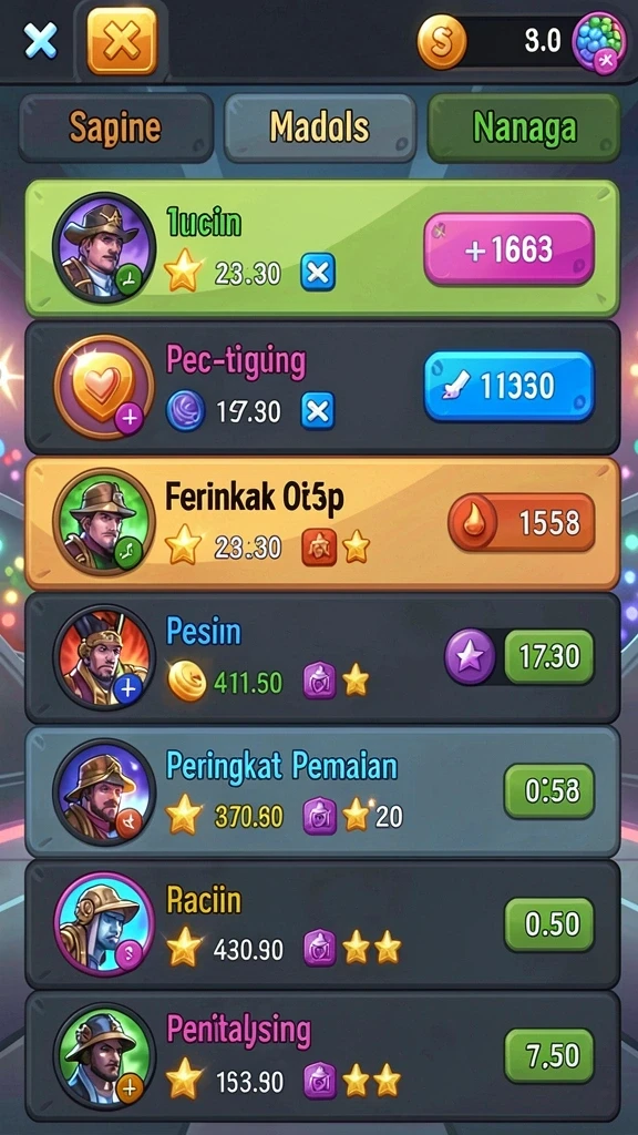 Fitur permainan slot dengan tema yang unik.