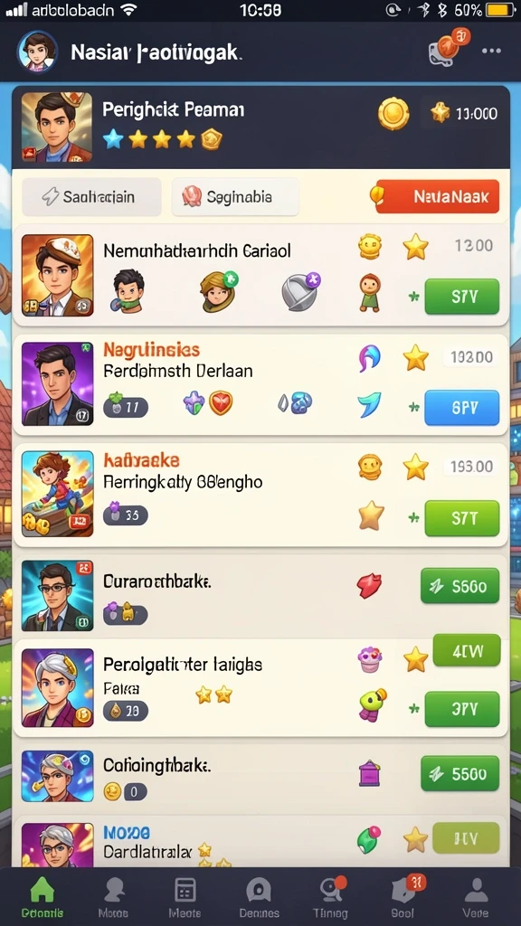 Pengguna dapat melihat berbagai karakter unik dalam CK789.