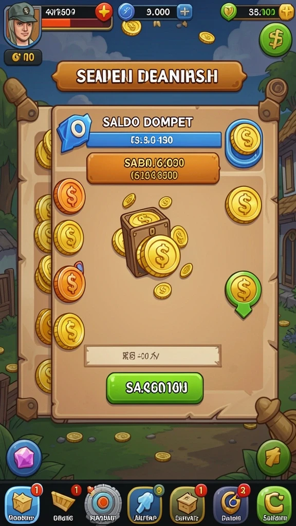 Misi harian yang memberikan hadiah menarik.