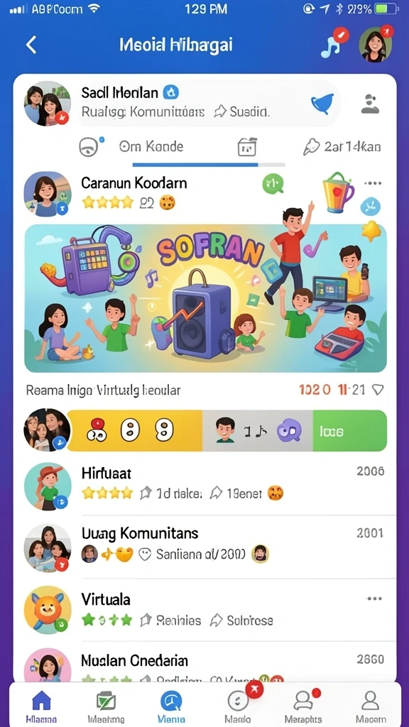 Tampilan karakter lucu yang siap bertualang.