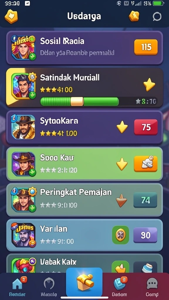 Sistem level up karakter yang baru!