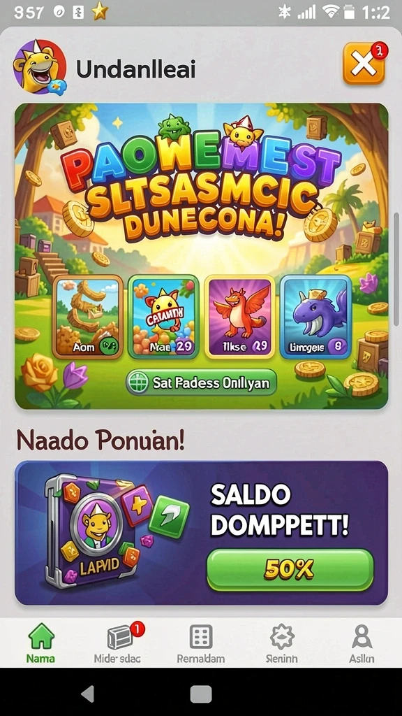 Tampilan awal KOSTOTO dengan menu interaktif.