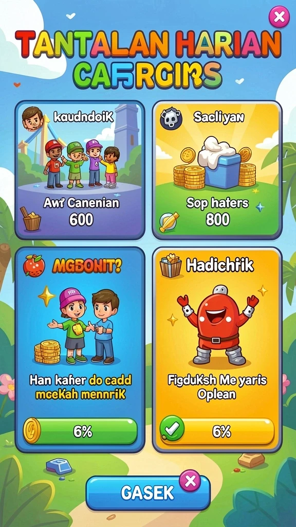 Fitur pembaruan level dengan tantangan baru.