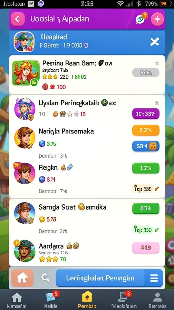 Menunjukkan aksi gameplay yang seru dan menantang.