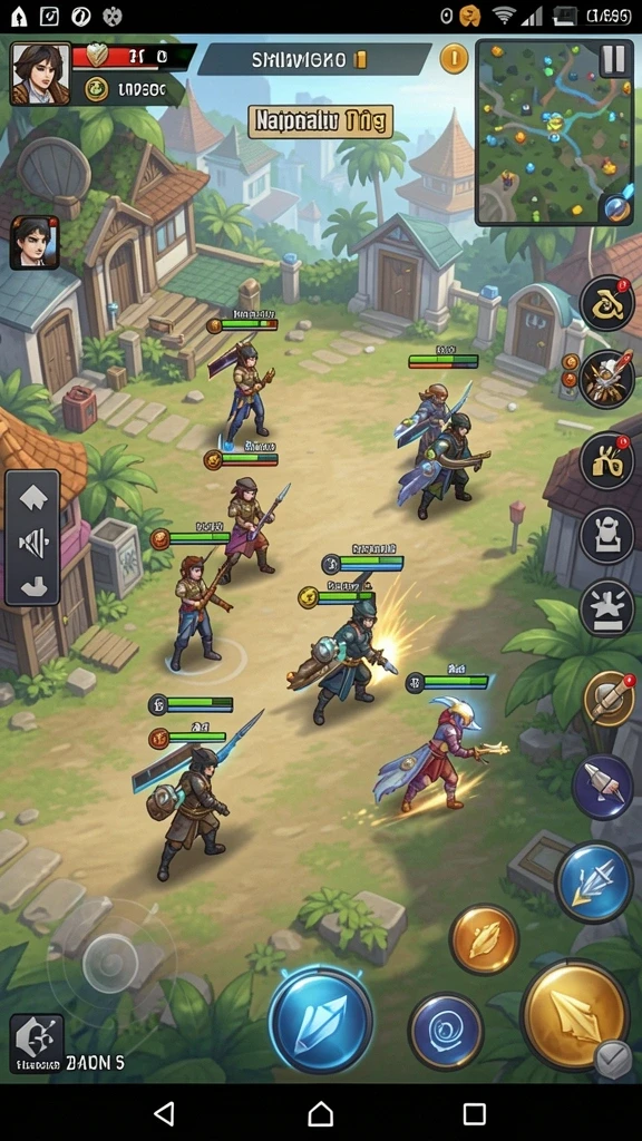 Screenshot menampilkan berbagai karakter unik dalam permainan.