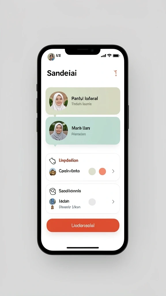 Tampilan beranda aplikasi yang user-friendly.