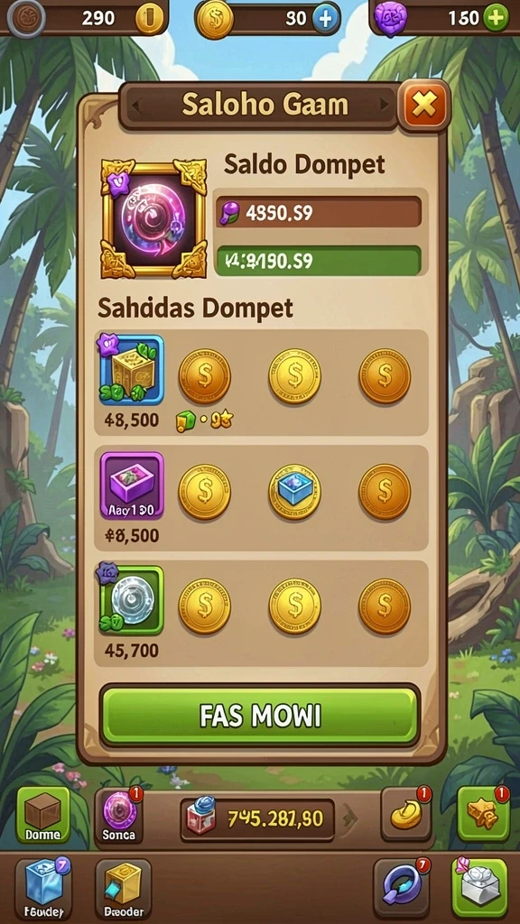 Screenshot memperlihatkan berbagai tema permainan slot yang tersedia.