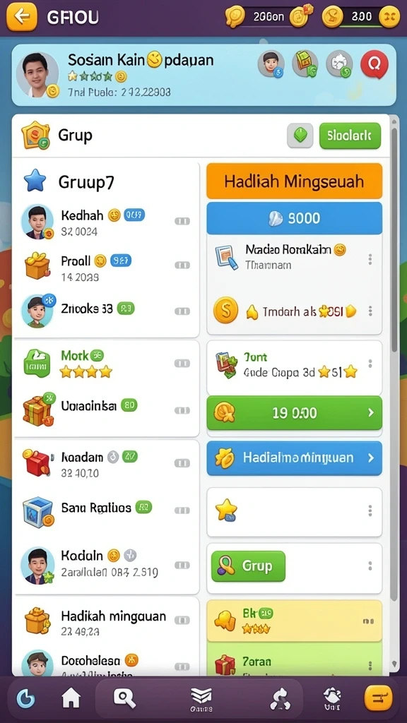 Screenshot 1 menampilkan antarmuka permainan yang menarik.