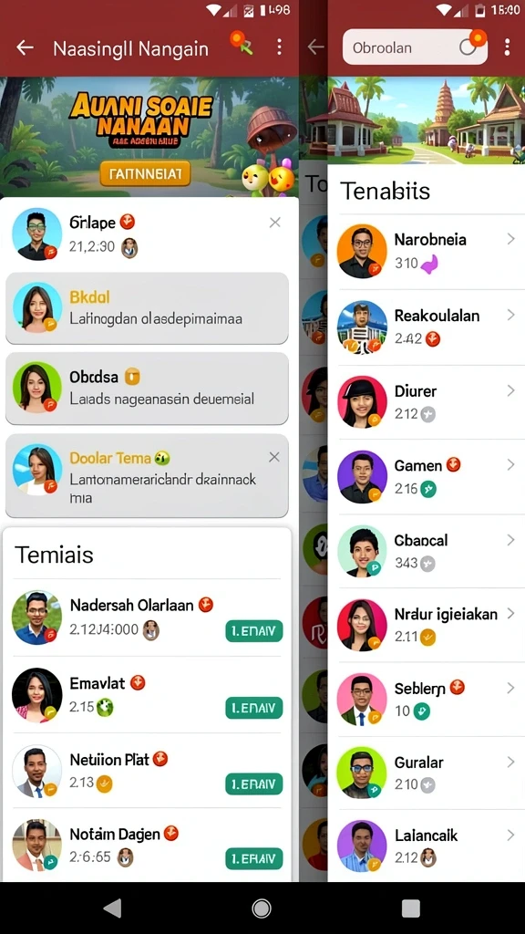 Tangkapan layar petualangan di level baru yang menantang.