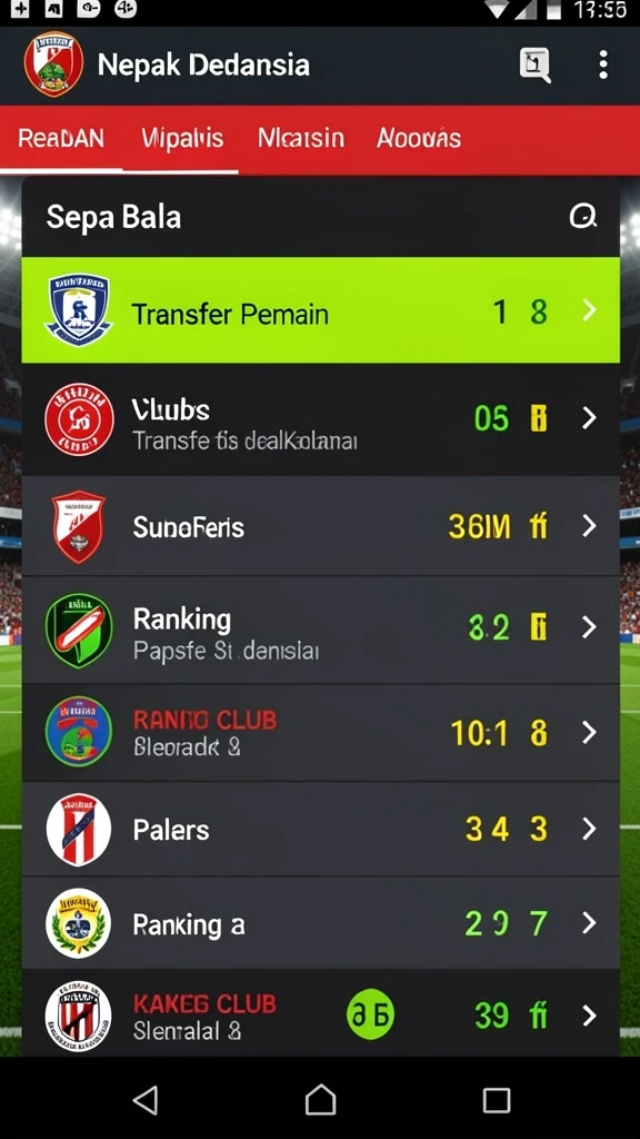 Fitur turnamen yang seru dan kompetitif.