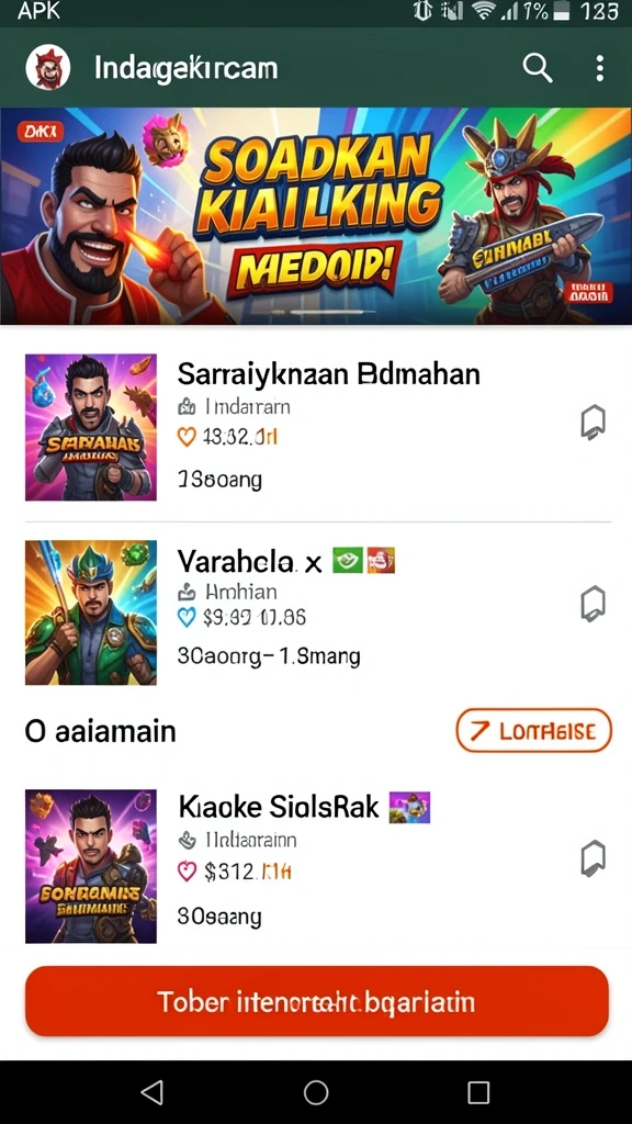 Tampilan awal permainan yang menarik dengan karakter utama.