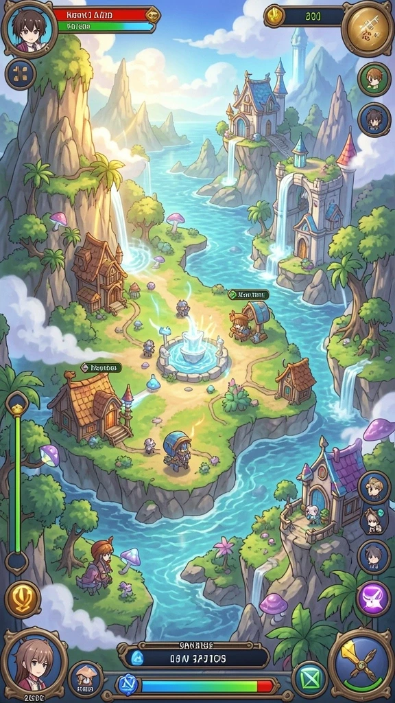Screenshot 2: Menampilkan dunia fantasi yang subur dan penuh warna.
